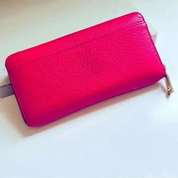 Kate Spade Large Zip Around Leather Wallet (Pink) - Picture 3 of 11